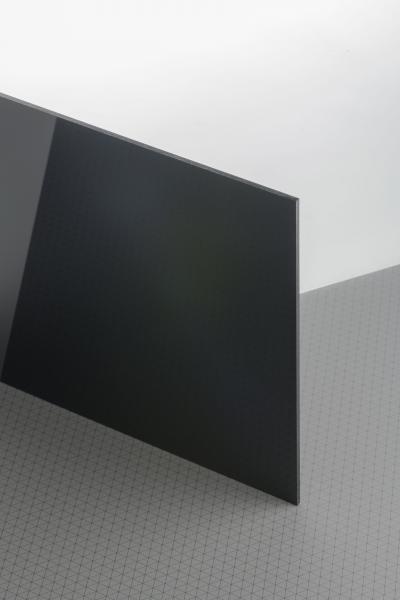 PLEXIGLAS® XT negro 9N871 GT Plancha impermeable a la luz opaco alto brillo absorbe rayos UV