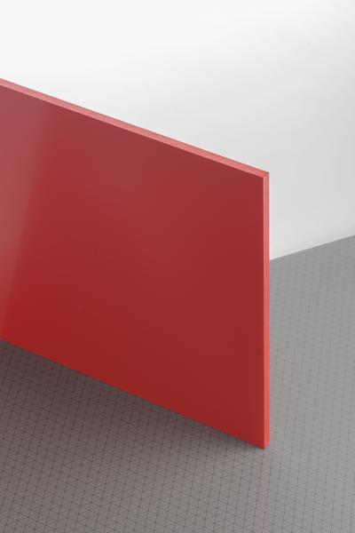 PLEXIGLAS® HiGloss rojo 3M571 C1 Plancha permeable a la luz translúcido alto brillo absorbe rayos UV